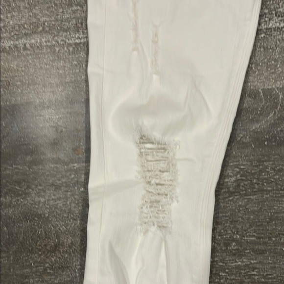 Women’s White Size 25 Hudson Distressed Super Skinny Midrise Ankle Nico Jeans - Picture 3 of 10